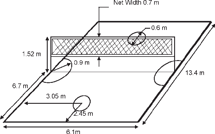 sepak takraw court size