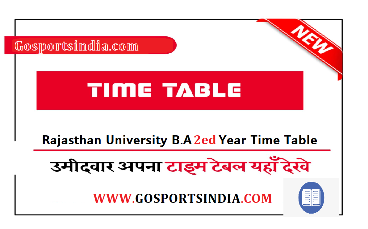 B.A 3rd Year Time Table