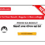 PDUSU BSc 1st Year Result