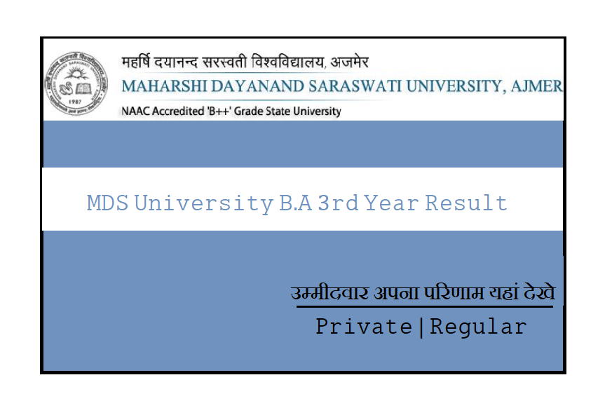 MDSU BA 3rd Year Result