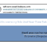 MDSU BSc 2nd Year Time Table