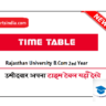 B.Com 2nd Year Time Table Rajasthan University