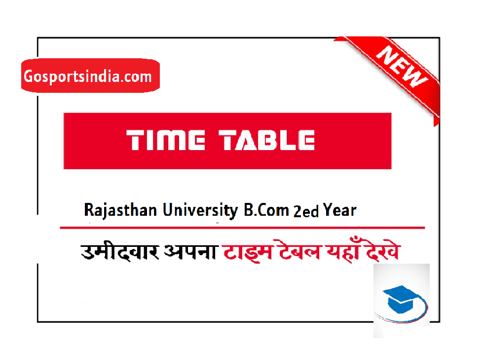 B.Com 2nd Year Time Table Rajasthan University 2022 | Uniraj टाइम टेबल