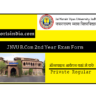JNVU BCom 2nd Year Exam Form