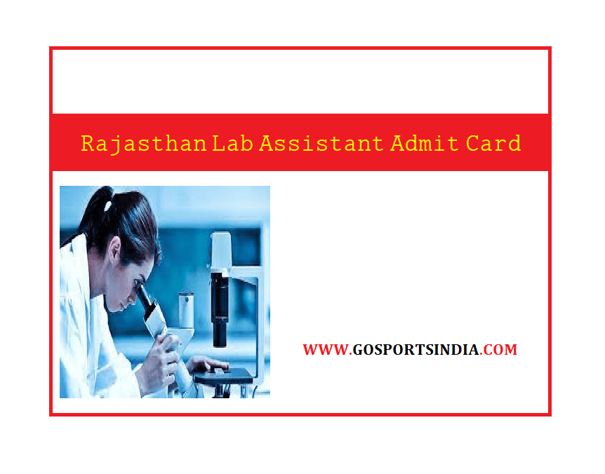 Rajasthan Lab Assistant Admit Card