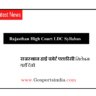 Rajasthan High Court LDC Syllabus