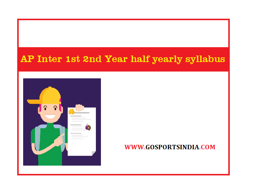 AP Inter 1st 2nd Year half yearly syllabus