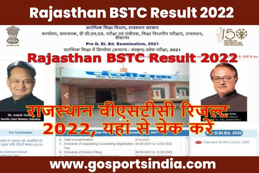 Rajasthan BSTC Result 2022