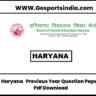 Haryana 12th Class Previous Year Question Paper Pdf Download
