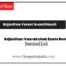 Rajasthan Forest Guard Result 2023