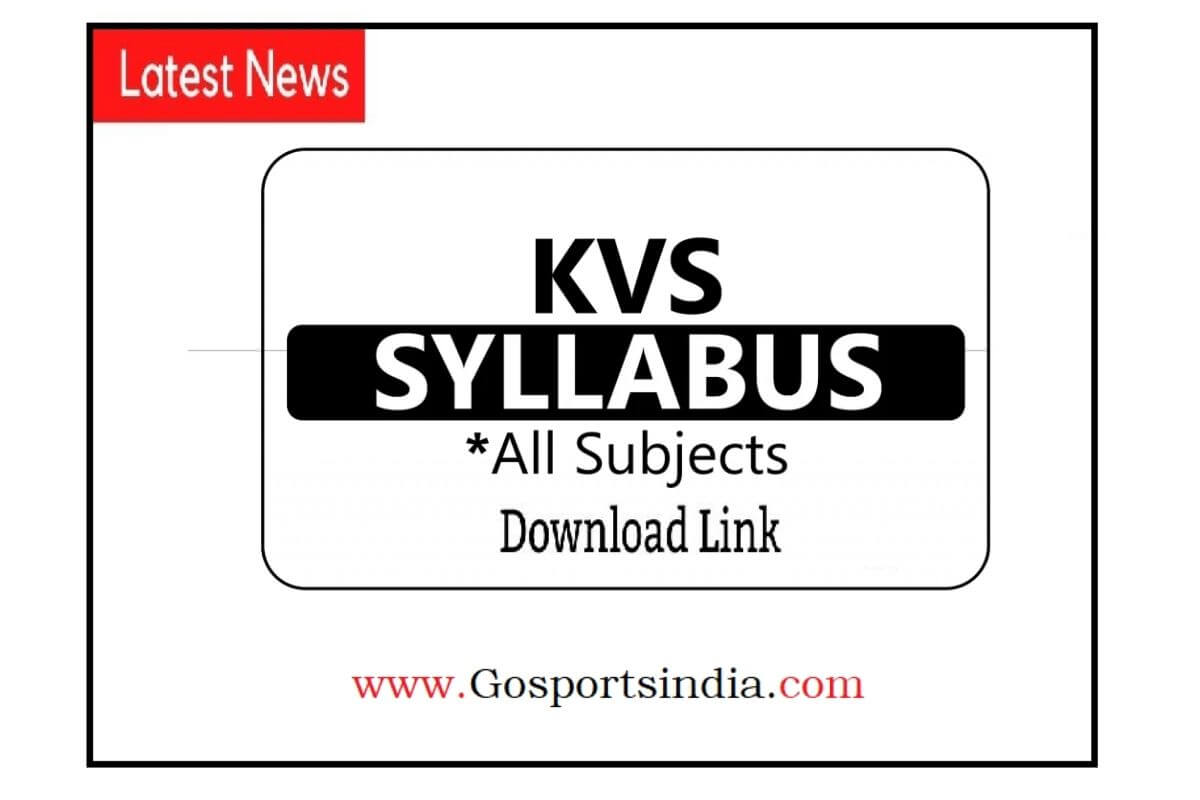 KVS Class 1 Syllabus 2024 (All Subject) Pdf Download