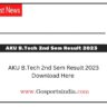 AKU B.Tech 2nd Sem Result 2023