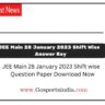 JEE Main 28 January 2023 Shift 1 Question Paper