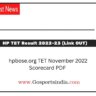 hpbose.org TET November 2022 Scorecard PDF