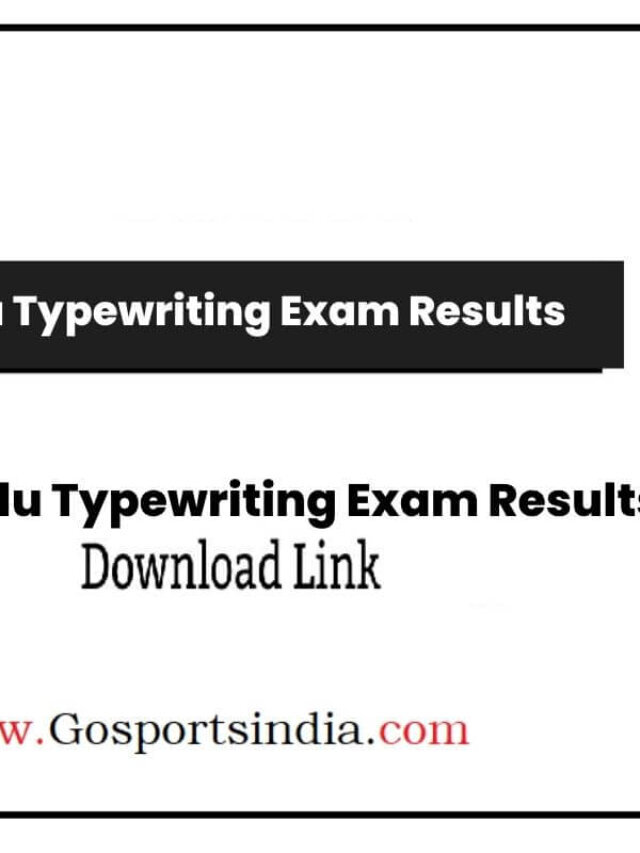 TNDTE Typewriting Results 2023 (OUT) Date, Check Online