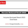 Haryana Buniyaad Result 2023
