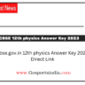 CBSE 12th physics Answer Key 2023