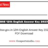 cbse.gov.in 12th English Answer Key 2023