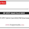 MP CPCT Admit Card 2023