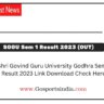 Shri Govind Guru University Godhra Sem 1 Result 2023