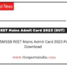 RSMSSB REET Mains Admit Card 2023
