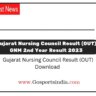 Gujarat Nursing Council Result (OUT)