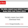 TN SSLC Hall Tickets