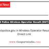 wbpolice.gov.in Wireless Operator Result
