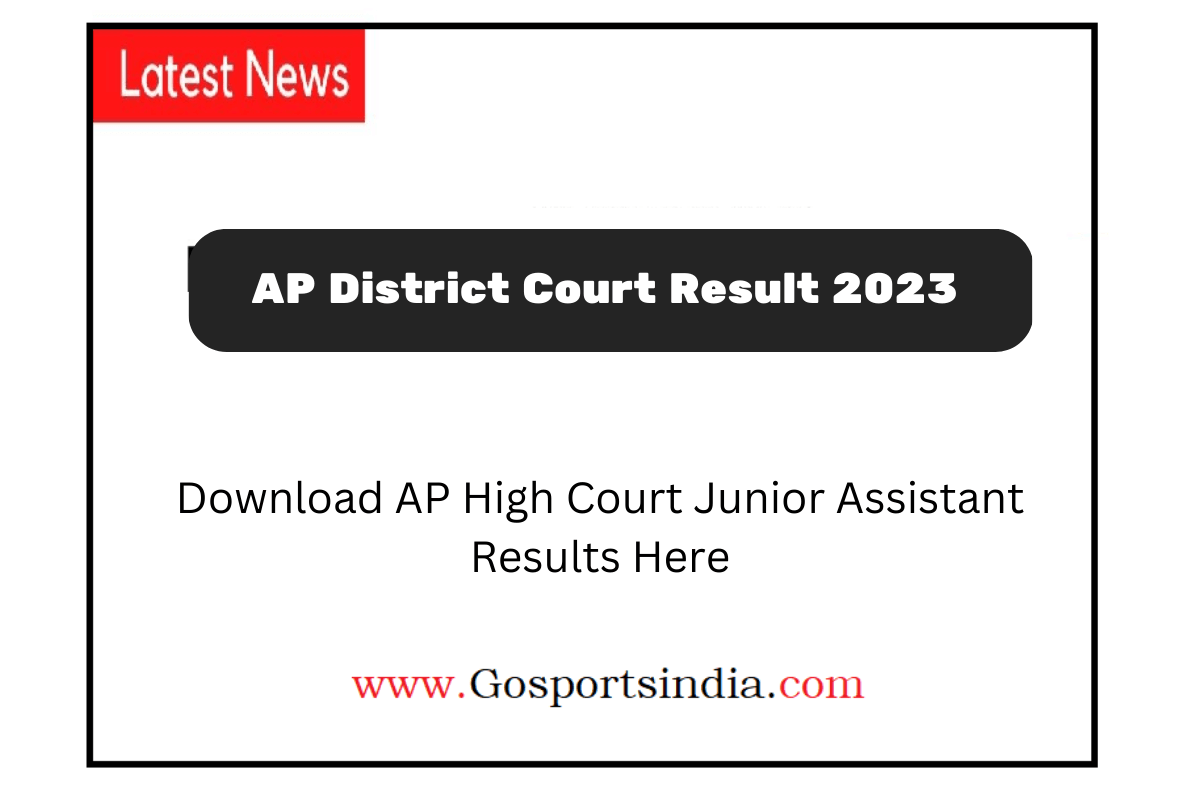AP District Court Results 2024(OUT), Download AP High Court Junior