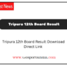 Tripura 12th Board Result