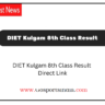 DIET Kulgam 8th Class Result