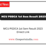 MCU PGDCA 1st Sem Result 2023