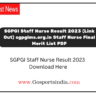 SGPGI Staff Nurse Result 2023