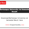 Berhampur University 1st Semester Result