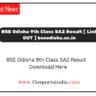 BSE Odisha 9th Class SA2 Result 2023