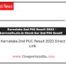 Karnataka 2nd PUC Result 2023 -