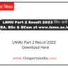 LNMU Part 2 Result 2023