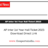 AP Inter 1st Year Hall Ticket 2023