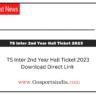 tsbie.cgg.gov.in 2nd Year Inter Hall Ticket