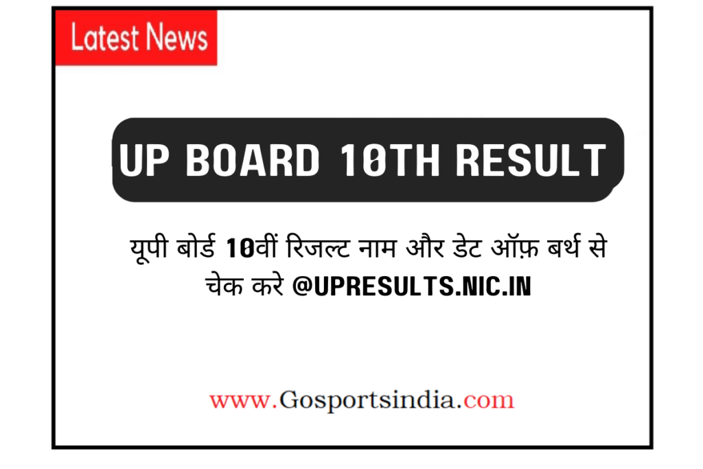 UP Board 10th Result