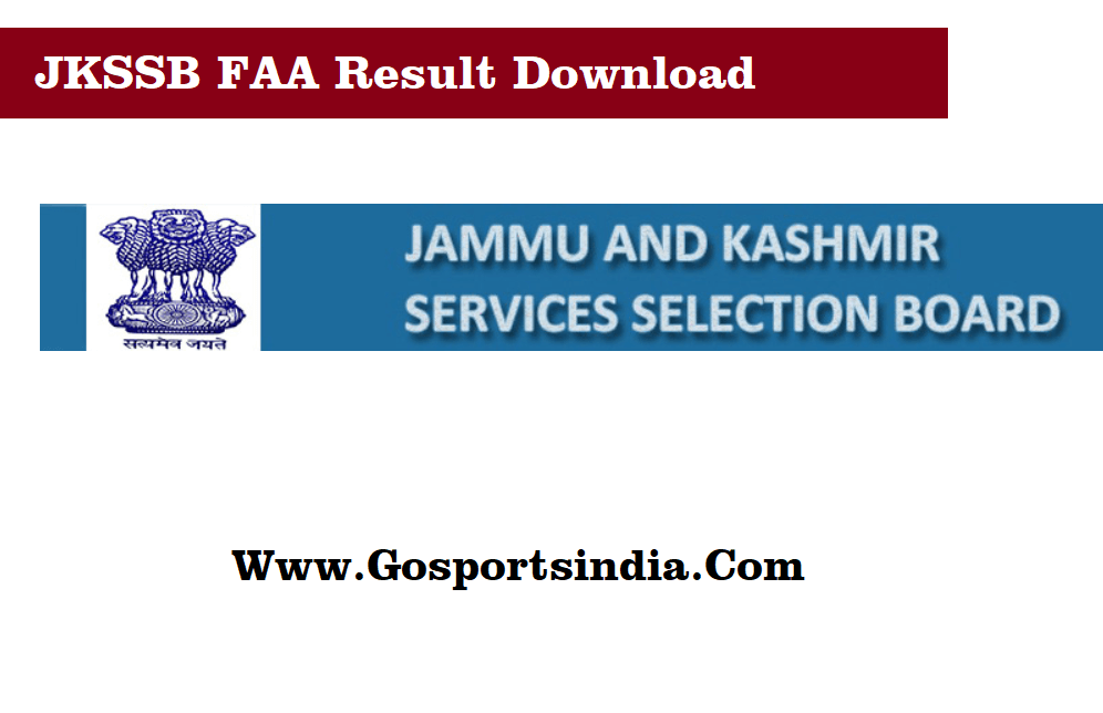 JKSSB FAA Results