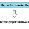 OU Degree 1st Semester Result