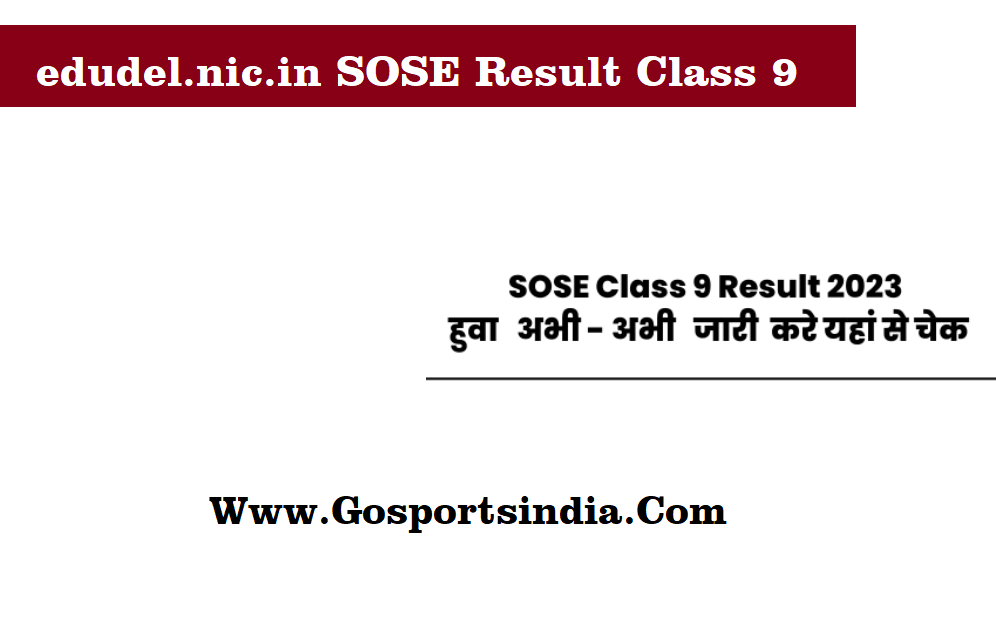 SOSE Result Class 9