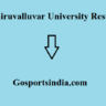 Thiruvalluvar University Result