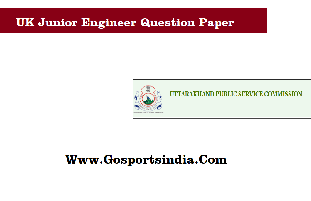 UKPSC JE Question Paper