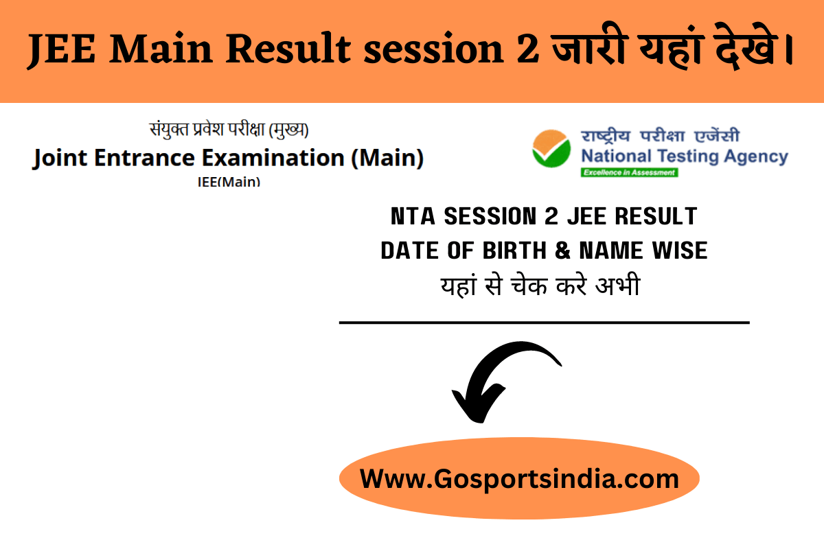 JEE Main Result Session 2