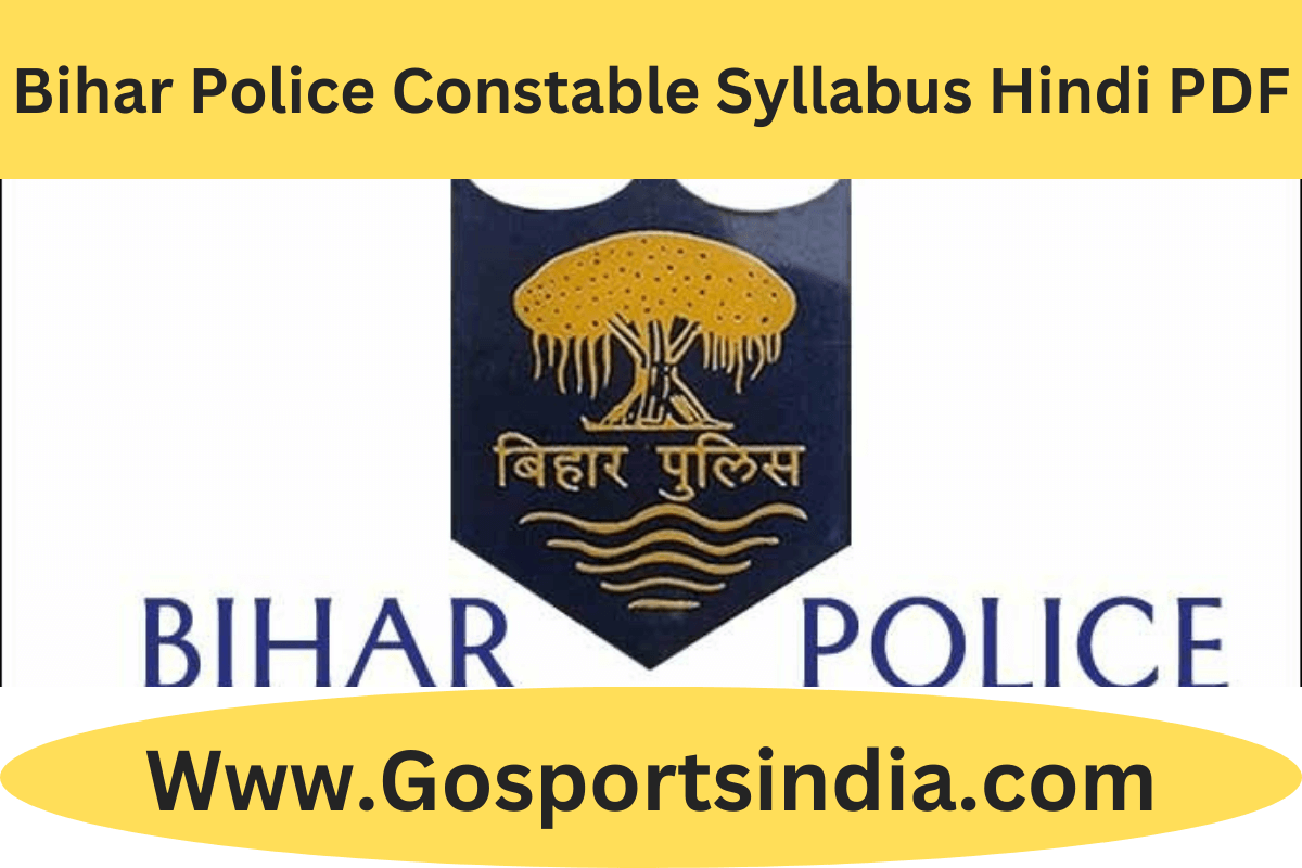 Bihar Police Constable Syllabus Hindi PDF