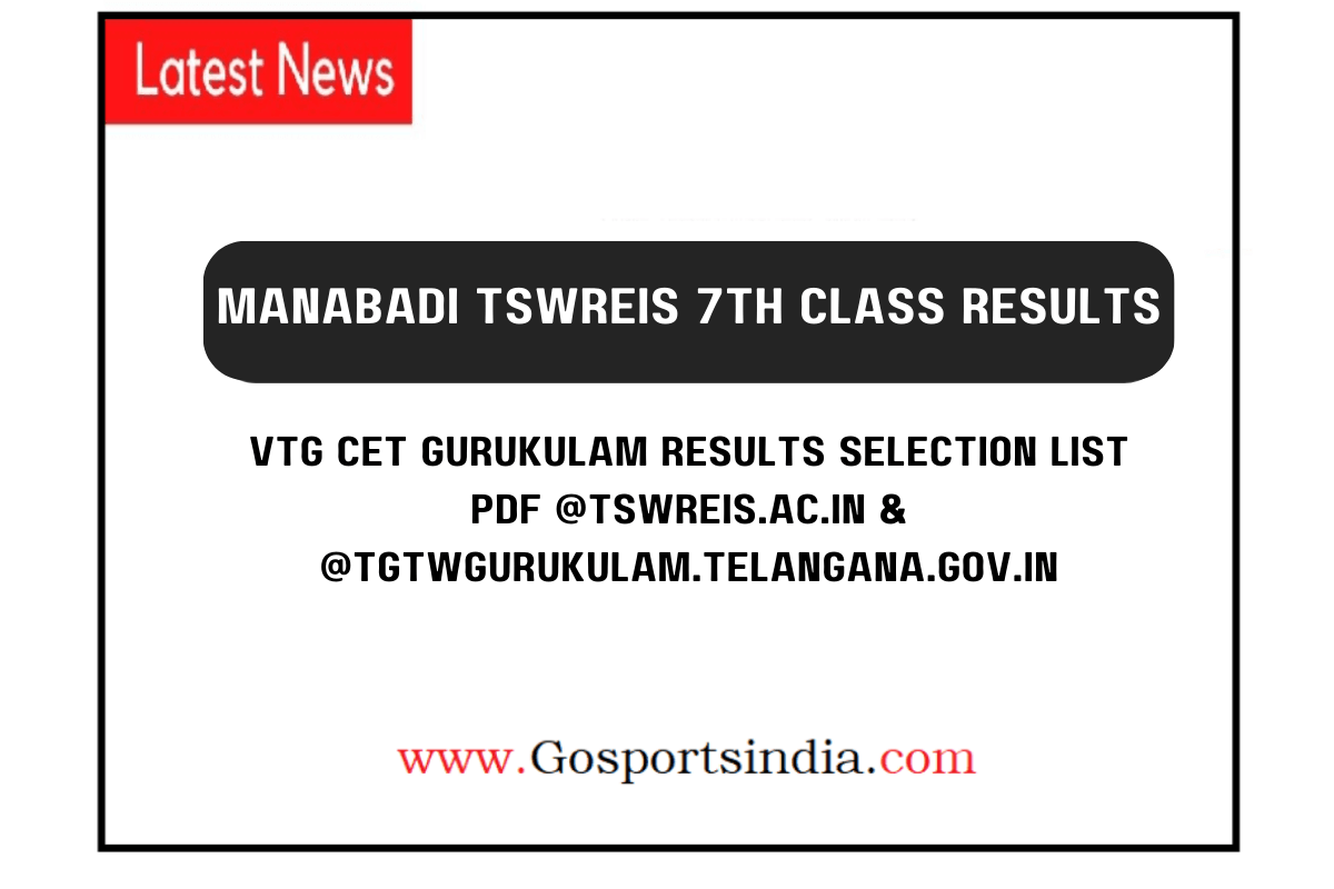 Manabadi TSWREIS 7th Class Results