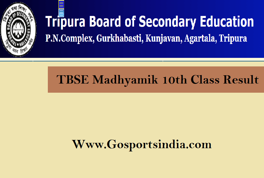 TBSE Madhyamik 10th Class Result