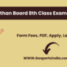 Rajasthan Board 8th Class Exam Form